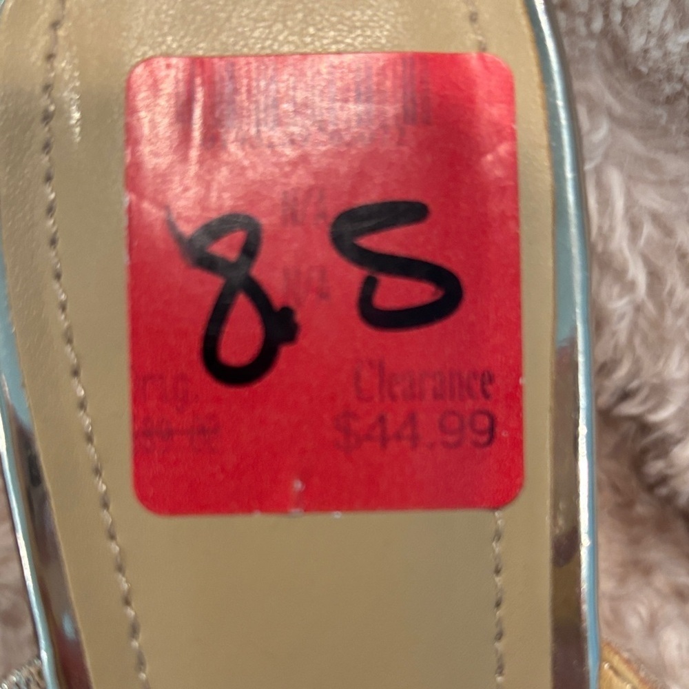 Nine West Metallic Gold Wedge Sandals - Picture 4 of 11